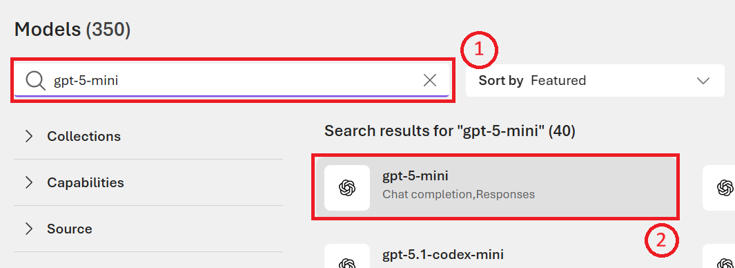 Select the gpt-5-mini model.
