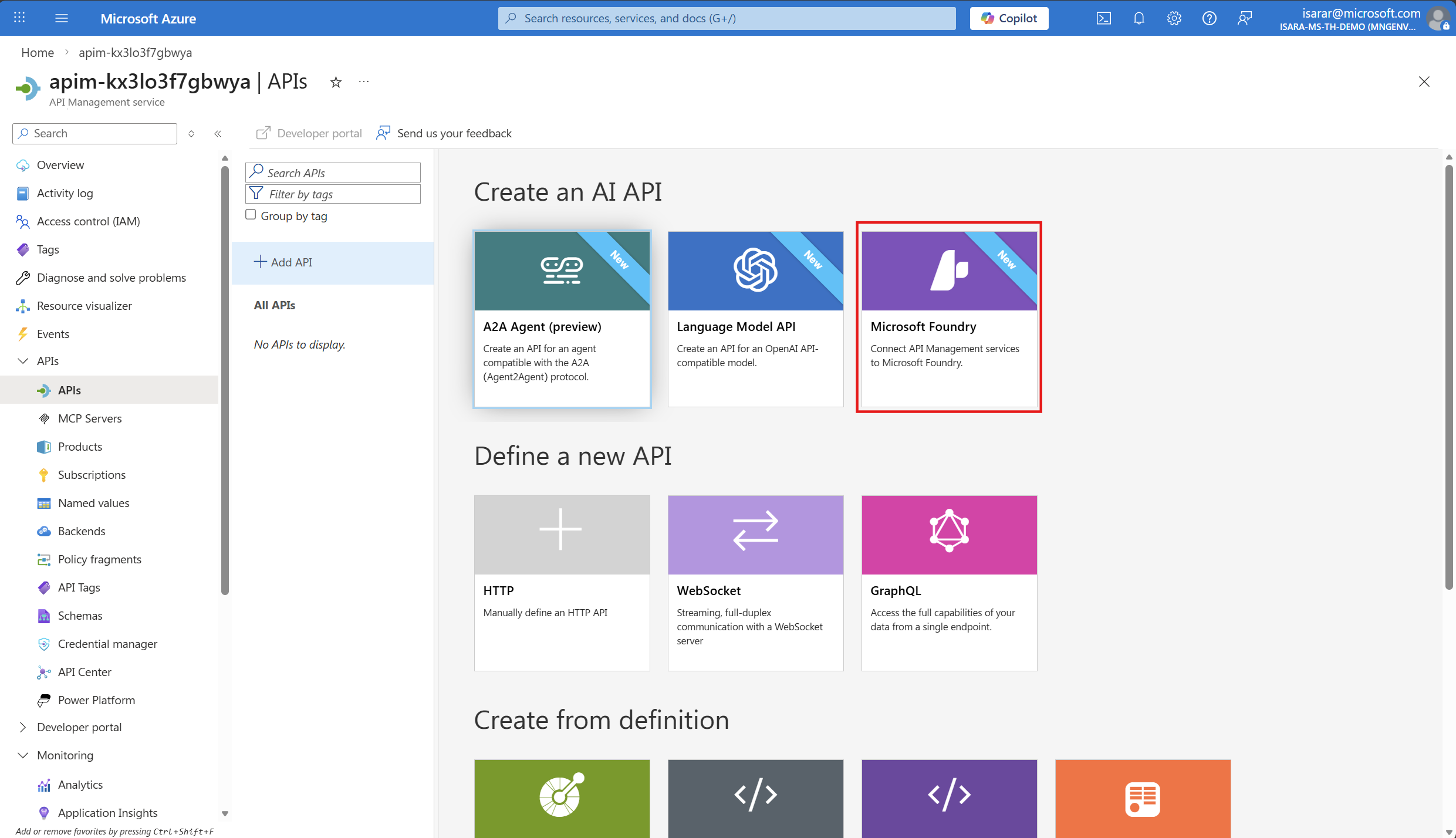Add Azure OpenAI API