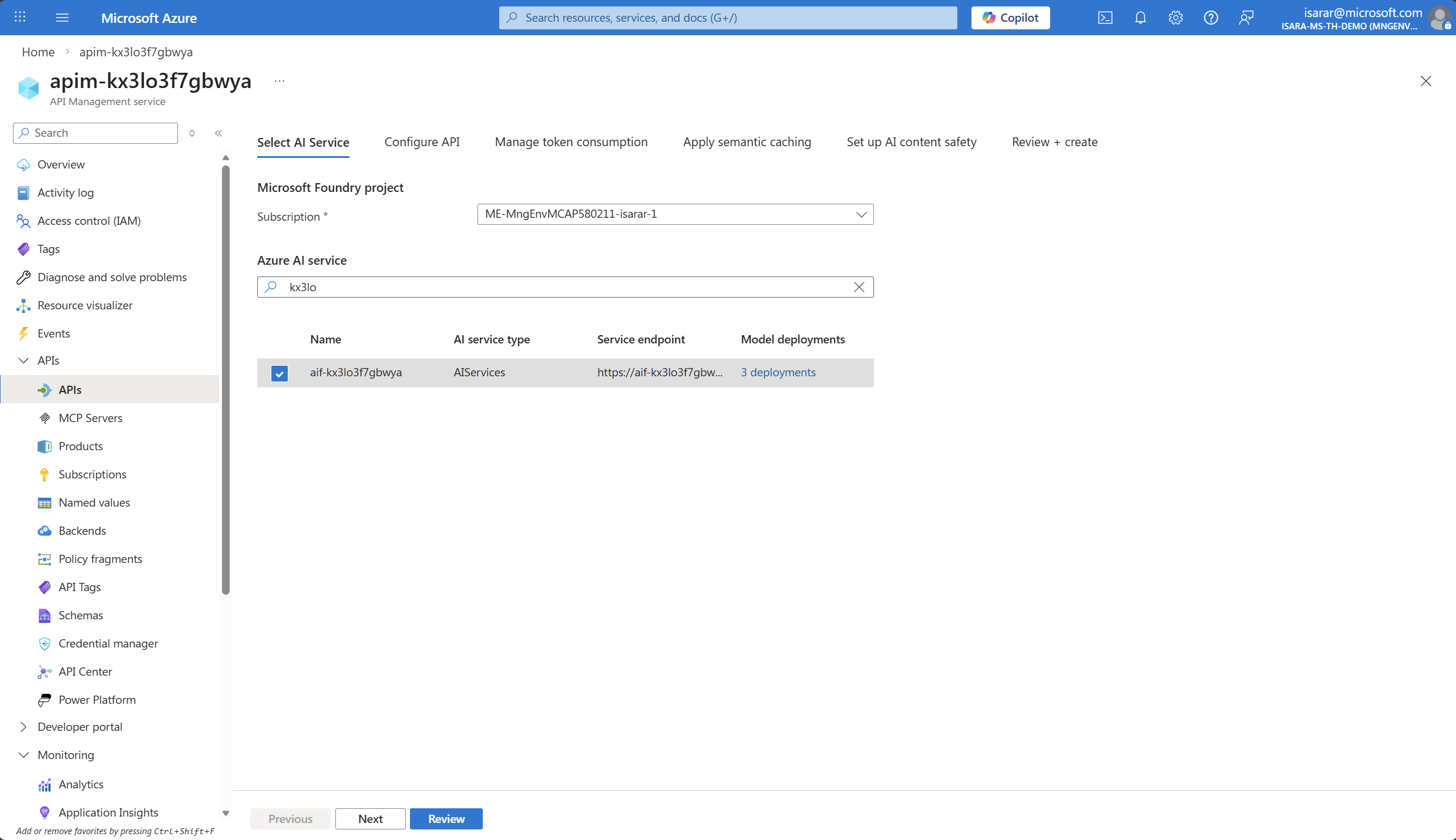 Configure API import settings
