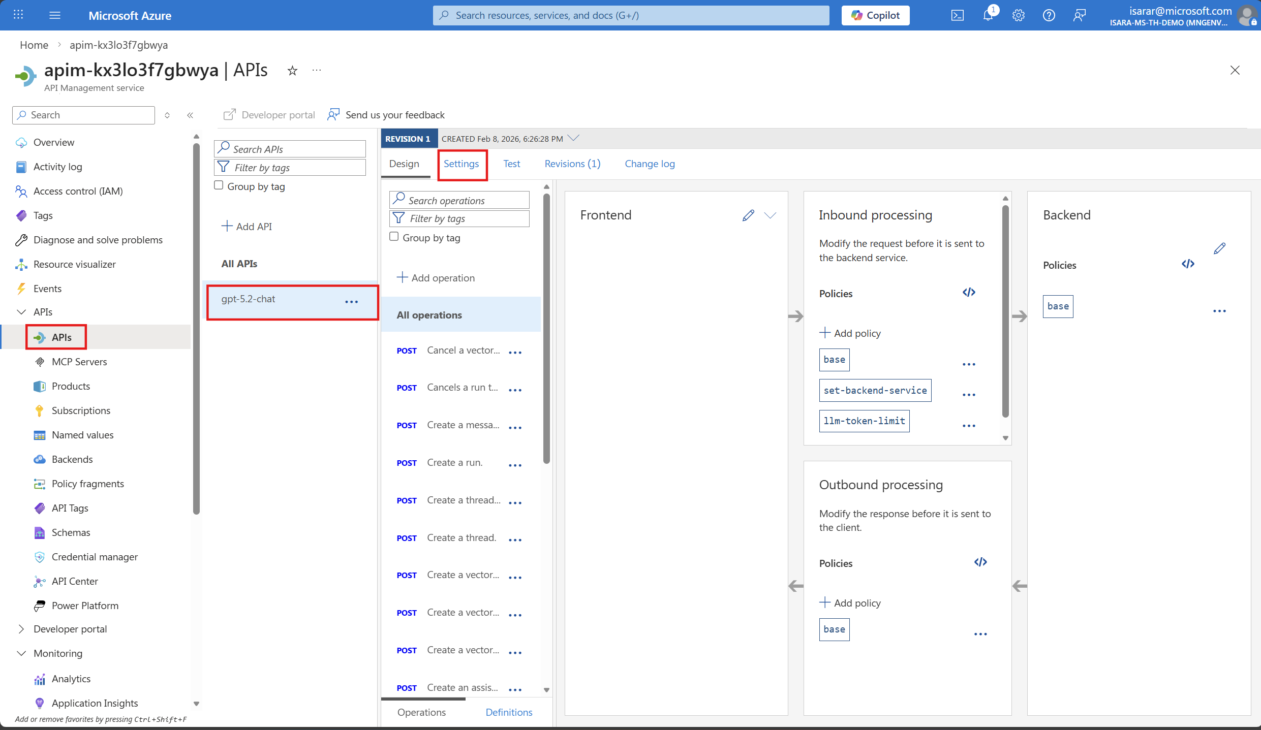 Configure API import settings