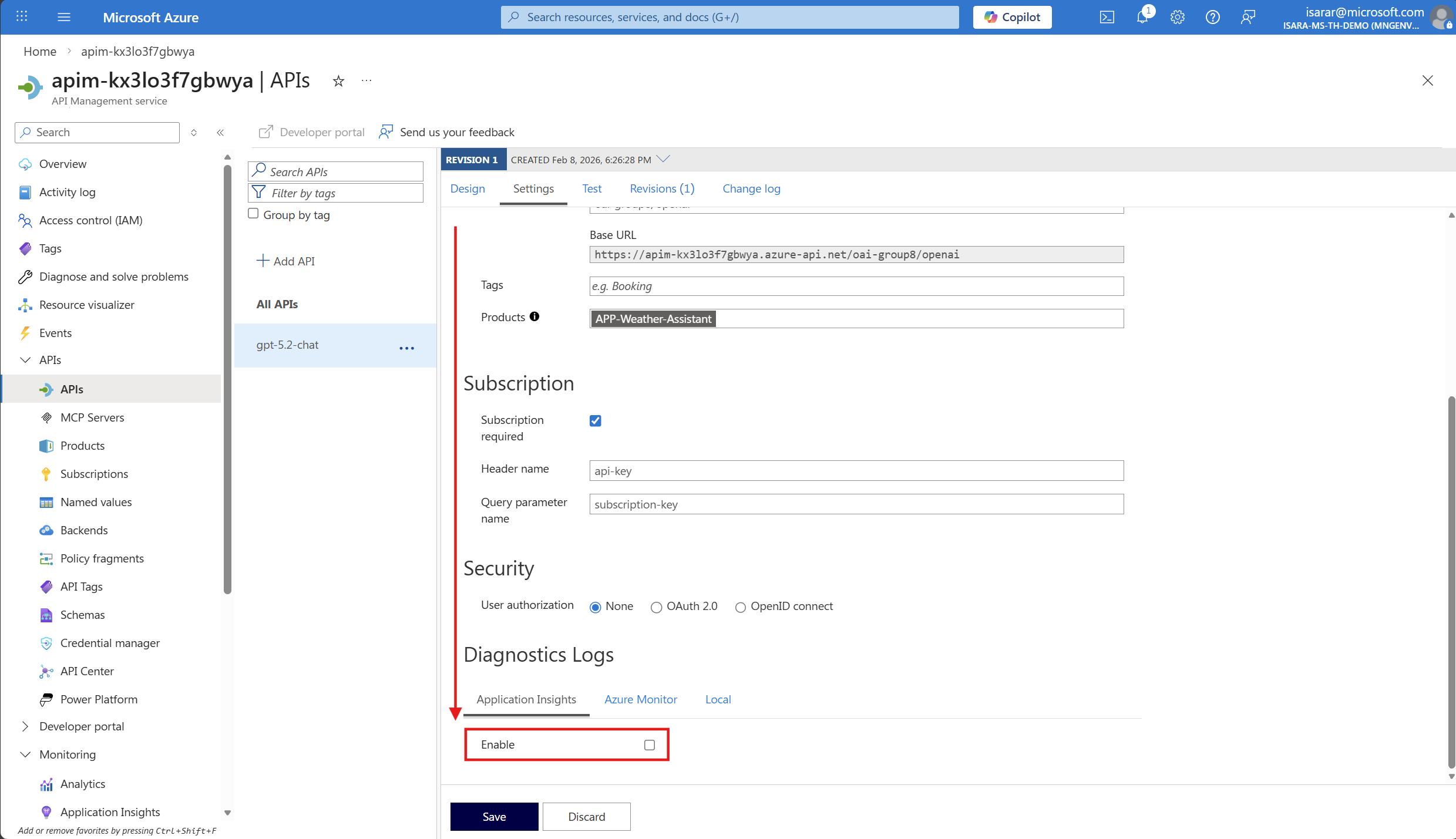 Configure API import settings