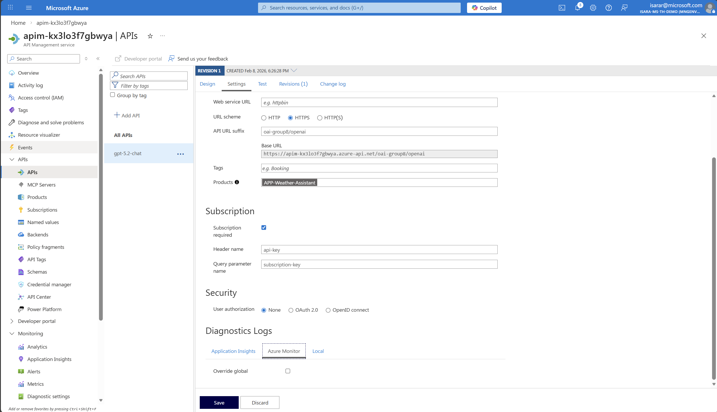 Configure API import settings